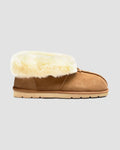 ankle sheepskin slippers chestnut side