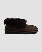 ankle sheepskin slippers chocolate side