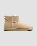 classic mini sheepskin boots sand side