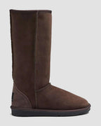 classic tall sheepskin boots chocolate side