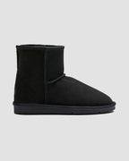 classic ultra short sheepskin boots black side