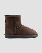 classic ultra short sheepskin boots chocolate side