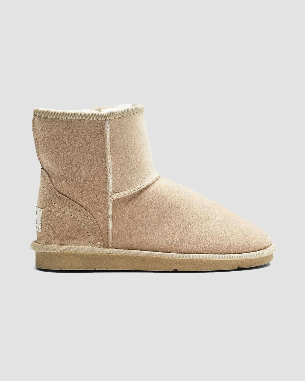 classic ultra short sheepskin boots sand side