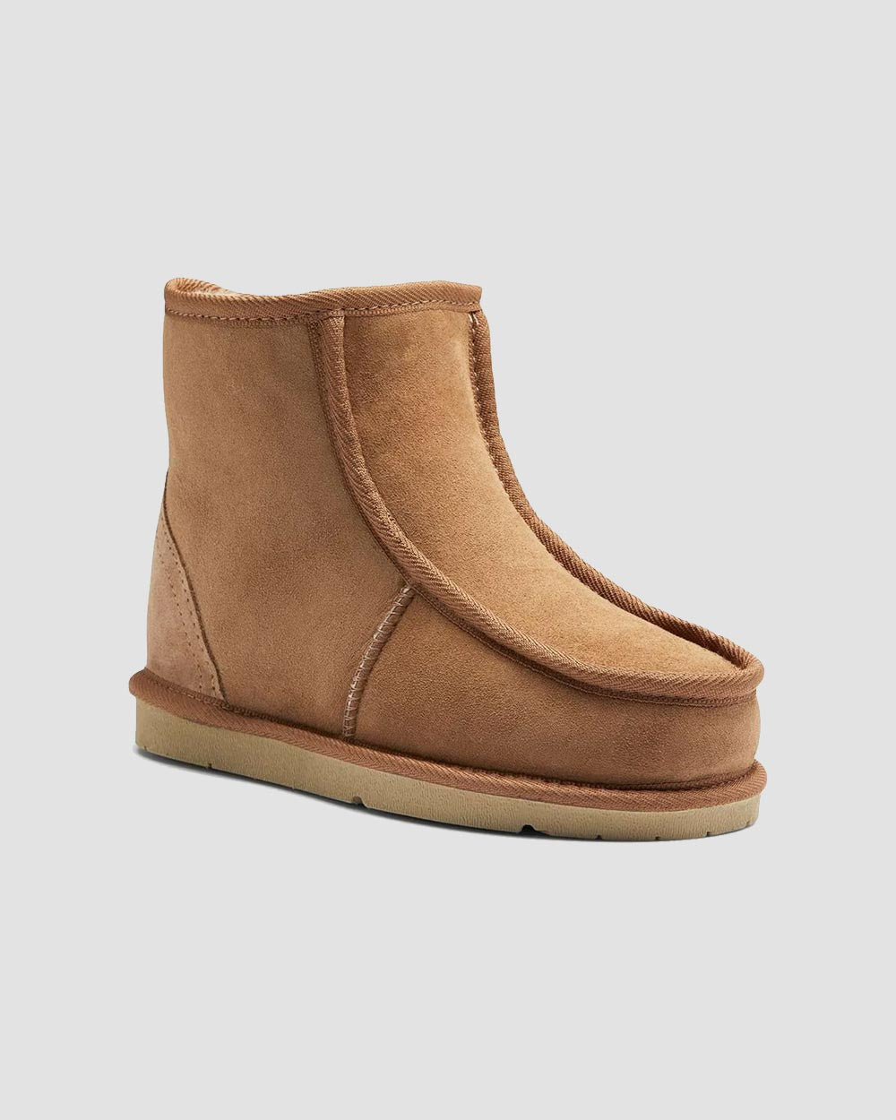 deluxe sheepskin boots chocolate angle