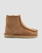 deluxe sheepskin boots chestnut side