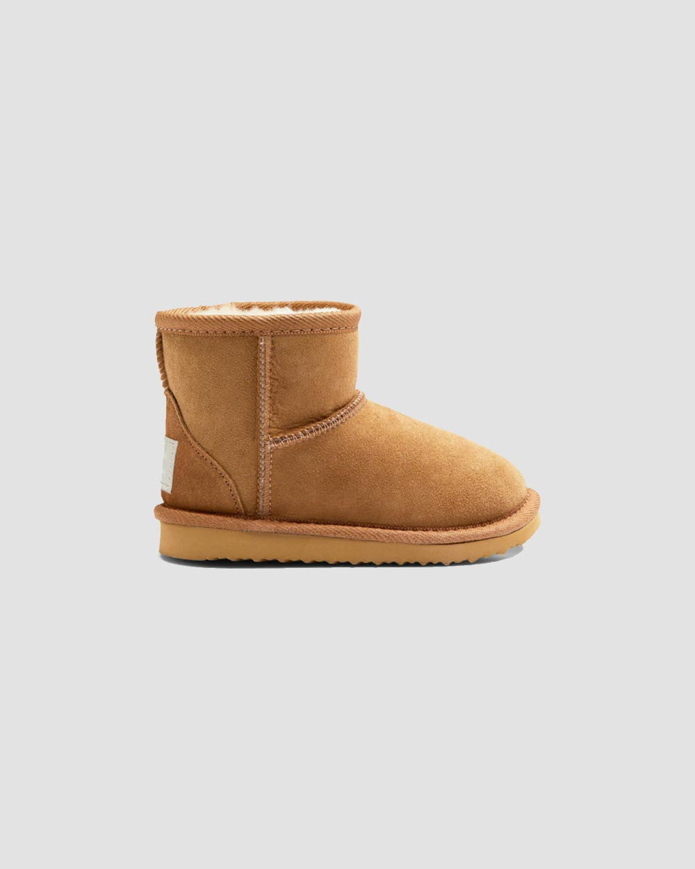 kids ankle sheepskin boots chestnut