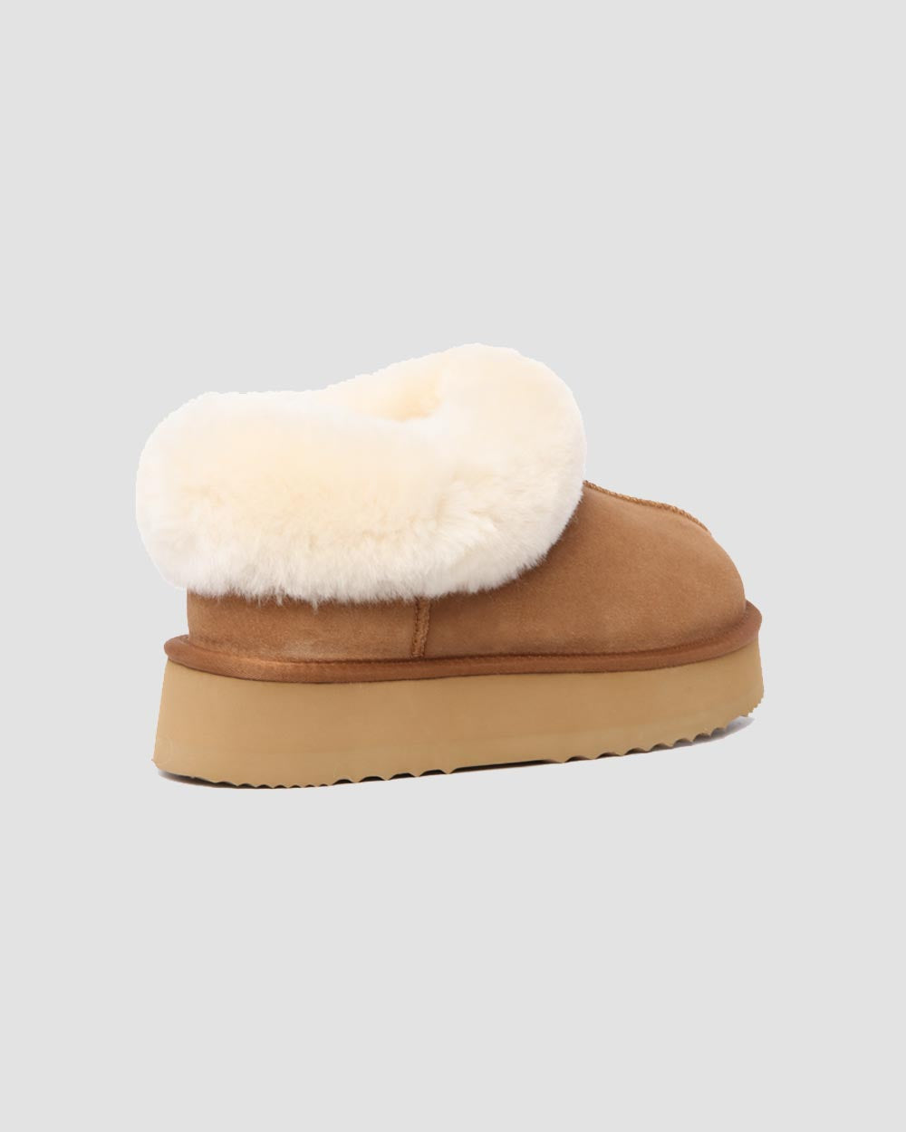 Platinum Platform Sheepskin Slippers
