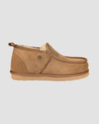 sheepskin loafers chestnut side