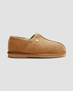 sheepskin slippers chestnut side