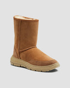 terrain short sheepskin boots chestnut angle