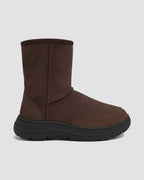 terrain short sheepskin boots chocolate side