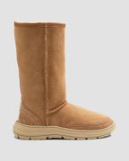 terrain tall sheepskin boots chestnut side