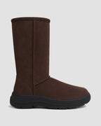 terrain tall sheepskin boots chocolate side